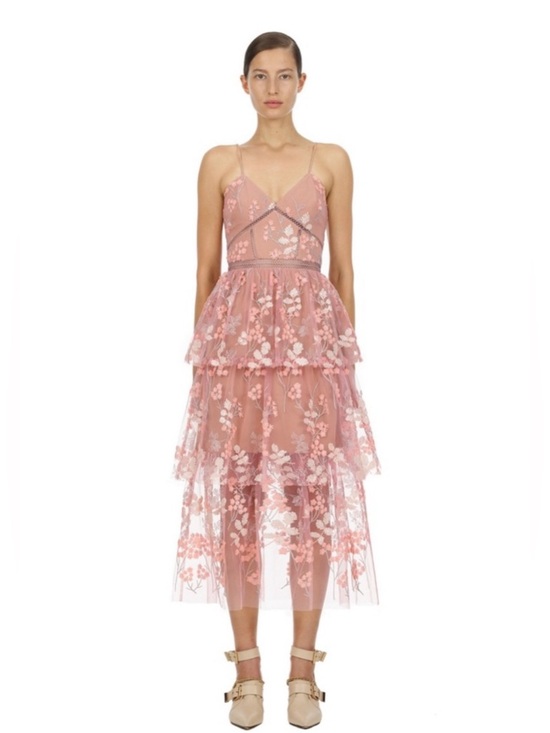 Self-Portrait Dresses & Skirts - 🎉HP🎉 Self Portrait Floral Embellished Midi Dress
